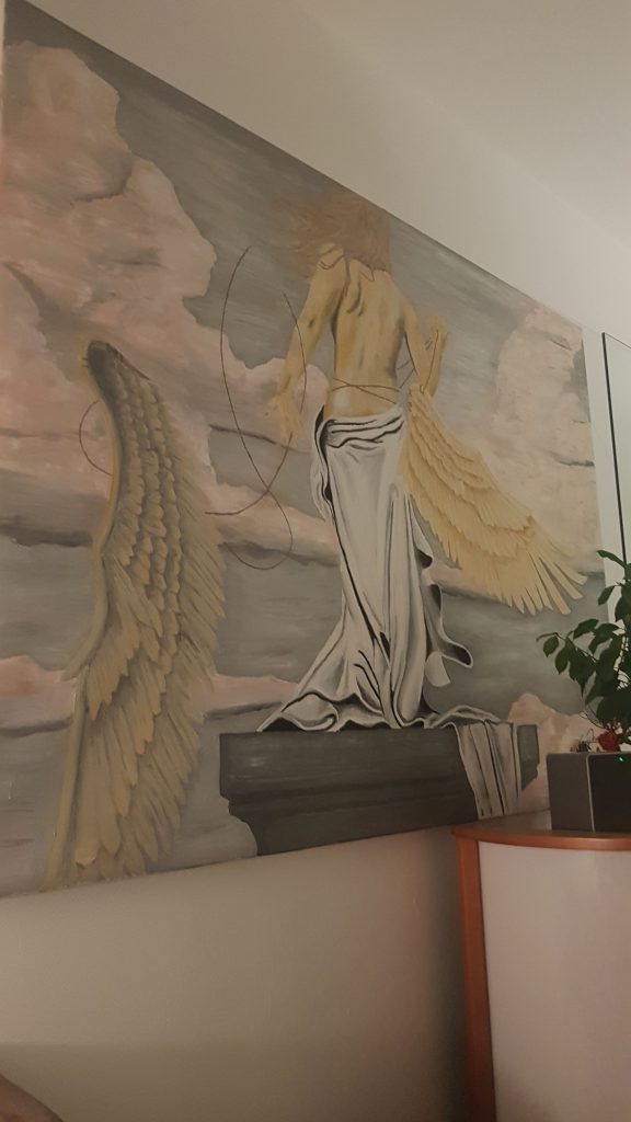 Hiller Moor – Ölmalerei auf Leinwand (180 cm x 75 cm), handgemaltes Landschaftsgemälde mit ausdrucksstarken Farben und beeindruckender Tiefe.
